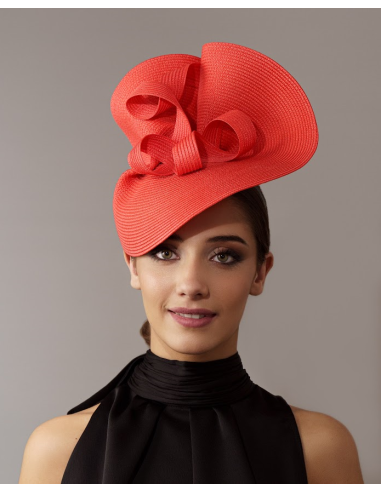 Ascot Red fascinator hat for woman - Wedding hats for women - 3
