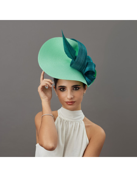 Woman teal wedding fascinator hat - Wedding hats for women - 1