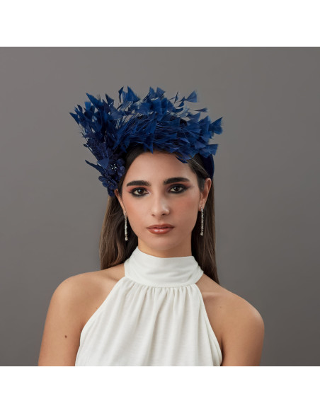 Navy blue woman cocktail hat small - Wedding hats for women - 4 Navy blue woman cocktail hat small - Wedding hats for women - 4