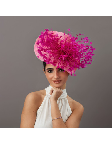 Fuchsia ladies Kentucky derby hats - Wedding hats for women - 1