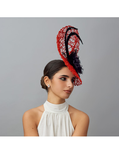 Kentucky derby hat red and Black - Wedding hats for women - 4