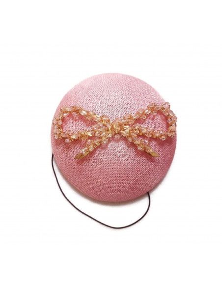 Pale Pink pillbox hat for women - Wedding hats for women - 4