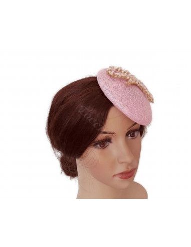 Pale Pink pillbox hat for women - Wedding hats for women - 5