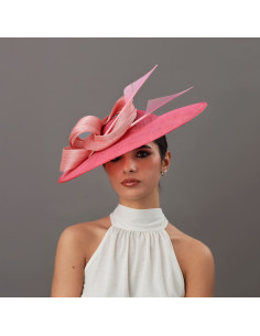 Elegant Kentucky derby hat pink with feathers - Wedding hats for women - 3 2
