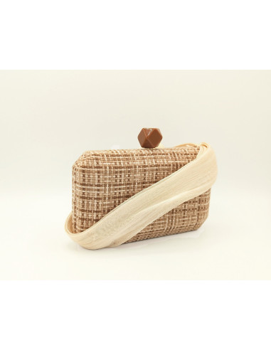 Beige neutral clutch for weddings and races - Clutch bags - 6