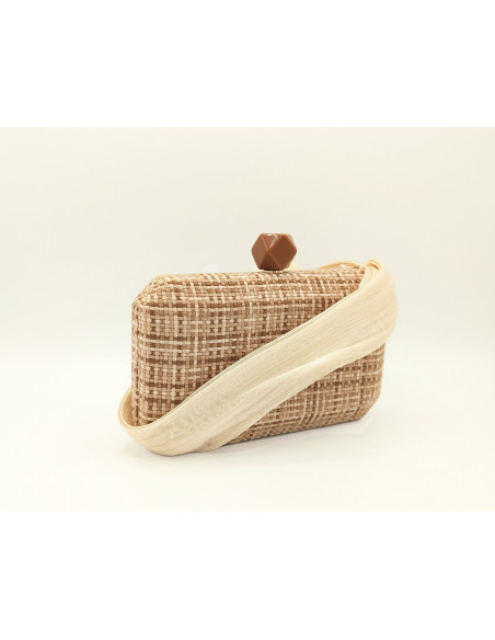 Beige neutral clutch for weddings and races - Clutch bags - 6