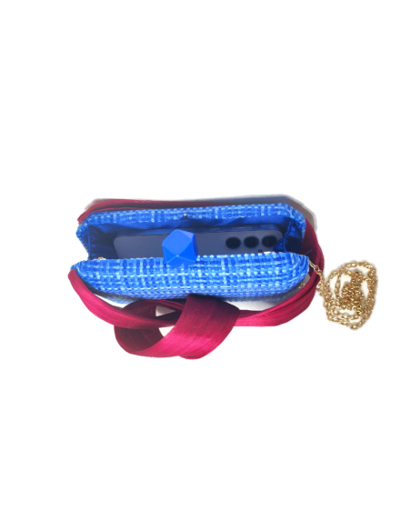 Kentucky derby clutch bag royal blue and pink - Clutch bags - 3