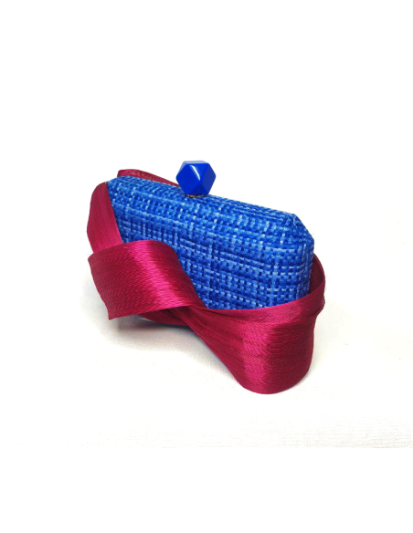 Kentucky derby clutch bag royal blue and pink - Clutch bags - 1