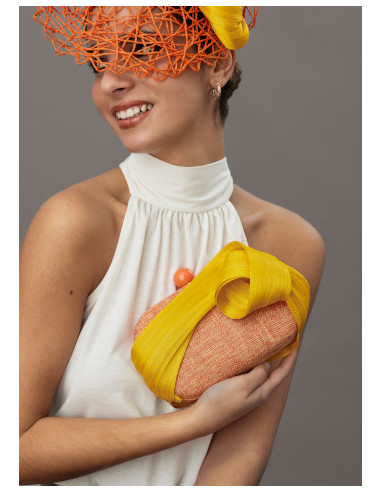 Clutch invitada boda naranja y amarillo - Bolsos de fiesta - 1