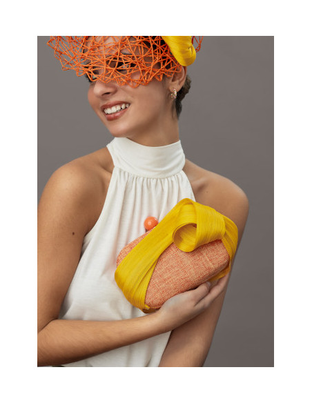 Clutch invitada boda naranja y amarillo - Bolsos de fiesta - 1