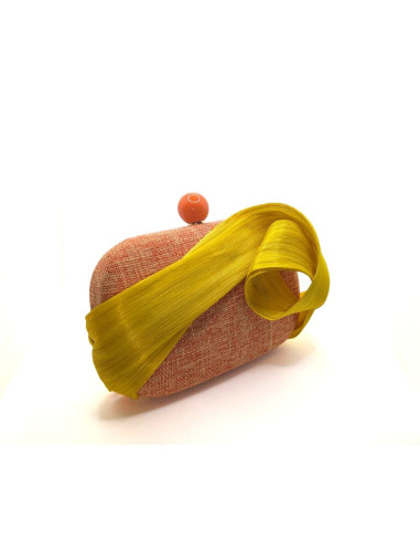 Clutch invitada boda naranja y amarillo - Bolsos de fiesta - 4