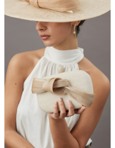 Elegante bolso de mano beige para madrina de boda - Tienda - 1