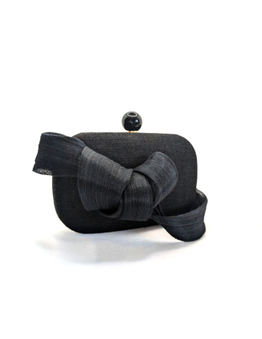 Elegante bolso clutch negro invitada perfecta de boda - Bolsos de fiesta - 6