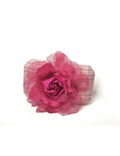 Light pink royal Ascot handbag with flower - Clutch bags - 1 2