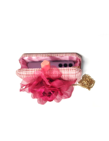 Light pink royal Ascot handbag with flower - Clutch bags - 6
