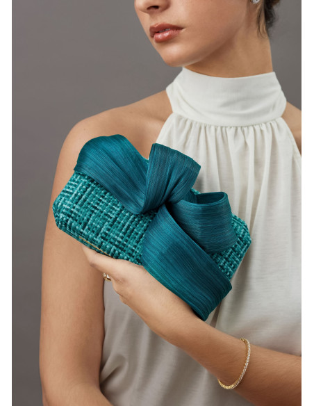 Elegante bolso clutch verde mar boda - Bolsos de fiesta - 1