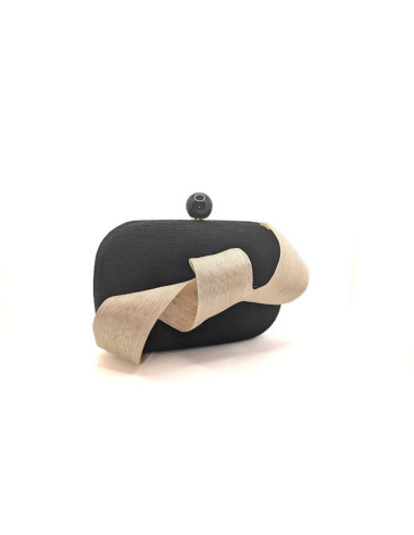 Black and beige wedding bag - Clutch bags - 3
