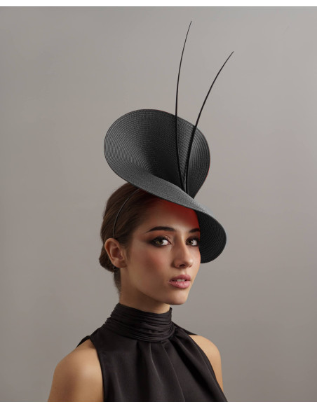 Black derby hat for ladies - Wedding hats for women - 3
