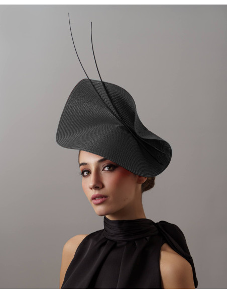 Black derby hat for ladies - Wedding hats for women - 1