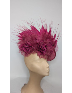 Customized green and pink two hats for woman - Cocktail hats for women - 1