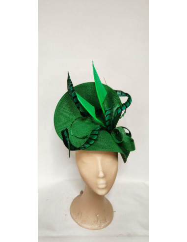 Tocados customizados rosa y verde - Tocados para bodas de noche - 2