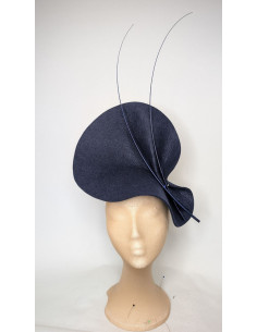 Customized navy blue hat - Wedding hats for women - 1