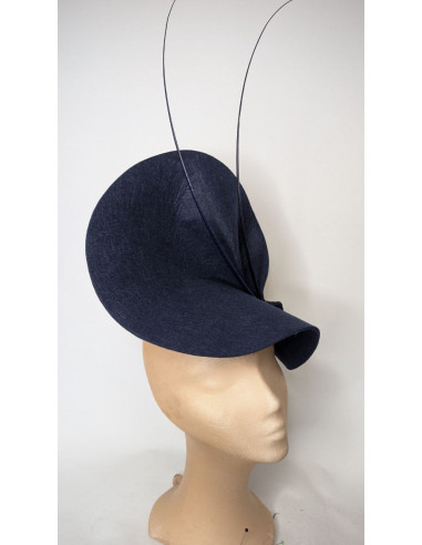 Customized navy blue hat - Wedding hats for women - 3