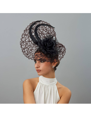 Black Kentucky derby hat - Wedding hats for women - 1