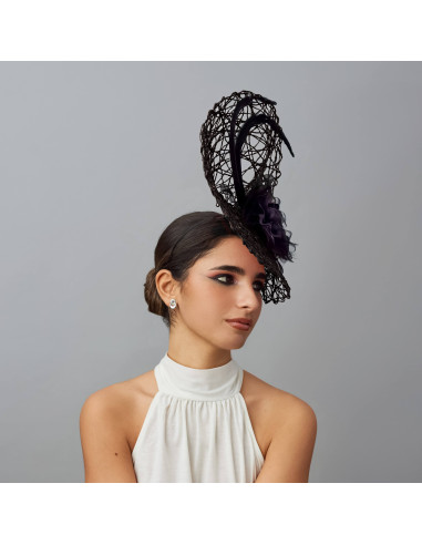 Black Kentucky derby hat - Wedding hats for women - 3