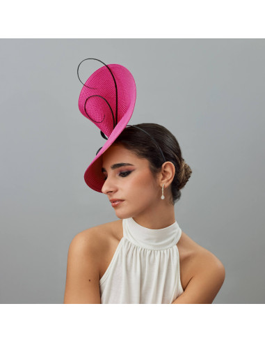 Woman wedding fascinator hat pink - Wedding hats for women - 3