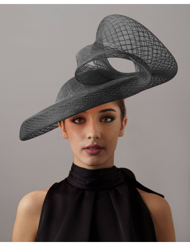 Women Black Royal Ascot hat - Wedding hats for women - 3