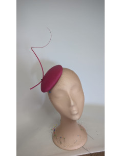 Elegant fuchsia Royal Ascot hat for women - Wedding hats for women - 1