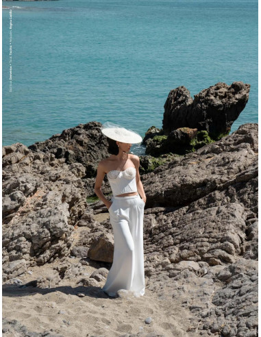 White Bride wedding hat with veil - Shop - 3