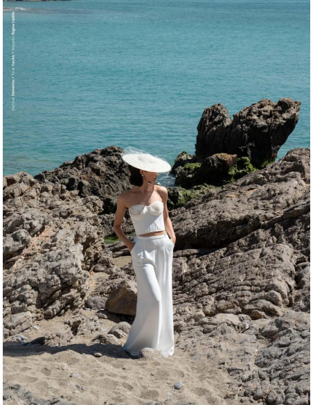 White Bride wedding hat with veil - Shop - 3 White Bride wedding hat with veil - Shop - 3