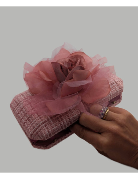 Nude pink Ascot handbag with flower - Shop - 6 Nude pink Ascot handbag with flower - Shop - 6