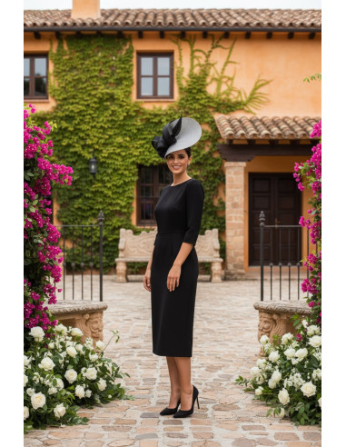 Grey and black Kentucky Derby fascinator - Wedding hats for women - 1