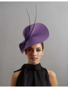 Purple and black derby hat for ladies - Wedding hats for women - 4 2