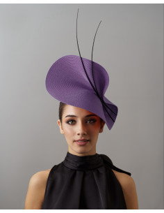 Purple and black derby hat for ladies - Wedding hats for women - 4