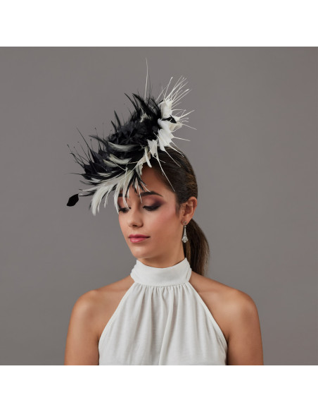Women Royal Ascot races hat black and white - Wedding hats for women - 2 Women Royal Ascot races hat black and white - Wedding hats for women - 2