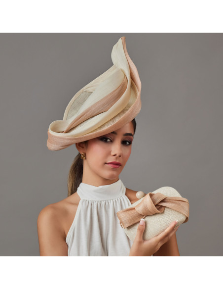 Elegant Beige and cream ladies Kentucky derby hat - Wedding hats for women - 4 Elegant Beige and cream ladies Kentucky derby hat - Wedding hats for women - 4
