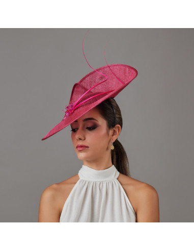 Fuchsia Pink Wedding hat hat for woman - Wedding hats for women - 2