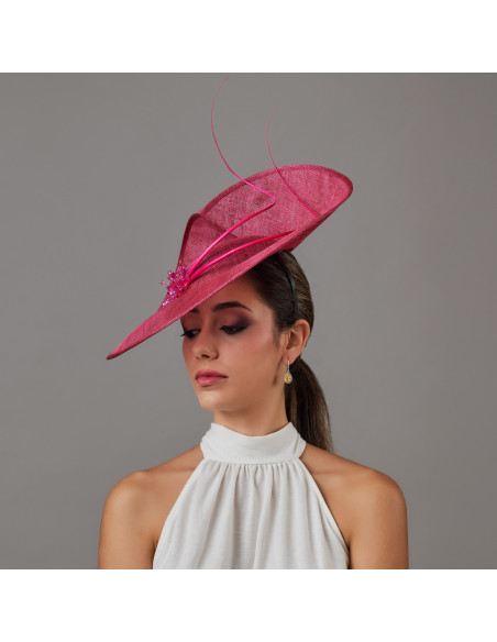 Fuchsia Pink Wedding hat hat for woman - Wedding hats for women - 2 Fuchsia Pink Wedding hat hat for woman - Wedding hats for women - 2