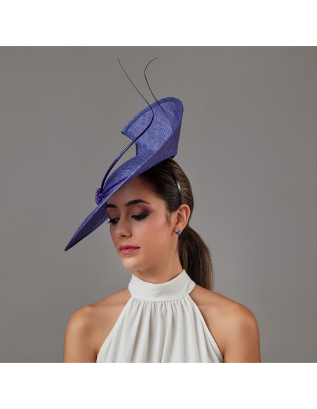 Elegant Kentucky derby hat electric blue for woman - Wedding hats for women - 3 Elegant Kentucky derby hat electric blue for woman - Wedding hats for women - 3
