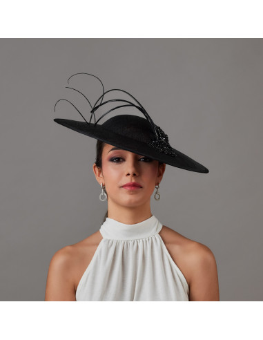 Elegant wedding hat black for woman - Wedding hats for women - 2
