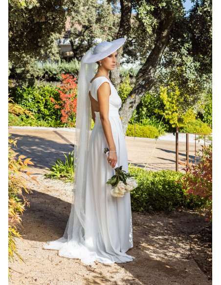 Sombrero de novia con velo plumeti blanco - Tienda - 6 Sombrero de novia con velo plumeti blanco - Tienda - 6