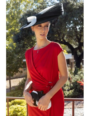 Elegant Kentucky Derby hat black and ivory - Wedding hats for women - 2