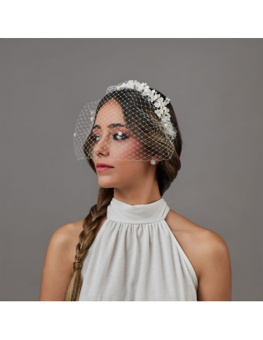 White bride veil headband - Shop - 3