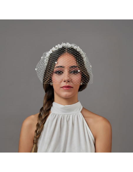 White bride veil headband - Shop - 1