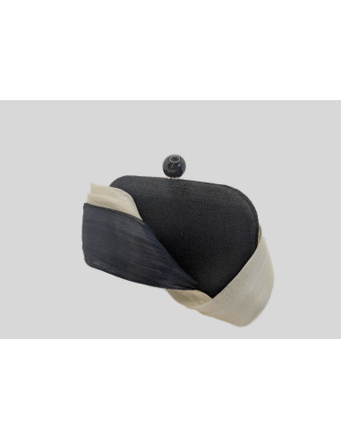 Elegante bolso clutch negro y blanco invitada perfecta de boda - Bolsos de fiesta - 2
