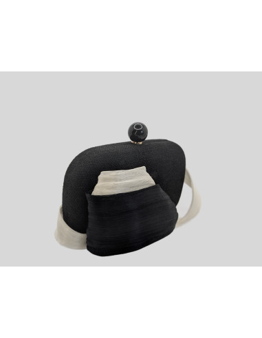 Black and white small wedding bag - Clutch bags - 4